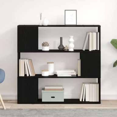 Polica za knjige, crni hrast, 100x24x94 cm, konstruirano drvo