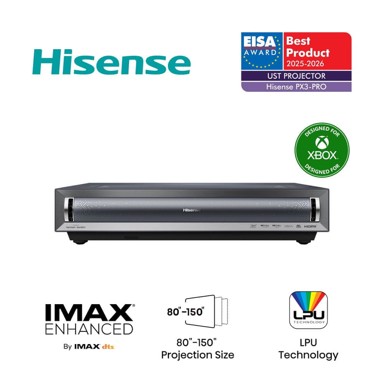 HISENSE Projektor PX3-PRO, 3840 × 2160 (4K UHD), laserski, Smart, crna