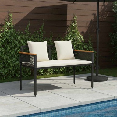 Vanjska klupa 117x54x74,5 cm, crna
