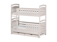 Drveni dječji krevet na kat Viki s tri kreveta i ladicom, 200 x 90 cm, kašmir