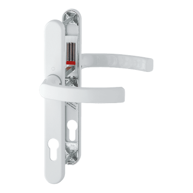 HOPPE Kvaka za ulazna vrata Liege 1540/3347N, 72-82 mm, aluminij, bijela