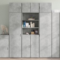 Ormarić za pohranu boja betona 70x42,5x225 cm konstruirano drvo