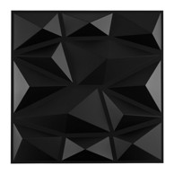 NORTHIX 3D zidne ploče, 30 x 30 cm, 4,5 m², PVC, crna, 50 kom