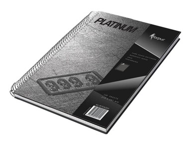 PLATINUM Spiralna bilježnica A4, mali karo uzorak