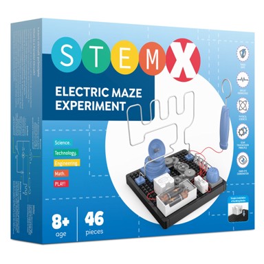 STEMX STEM set Električni labirint, prijenos zupčanika i elektronički sklopovi, razvoj motorike i logike, dob 8+