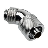 ALPHACOOL Spojnica 45° HF, G1/4 inča vanjski navoj na 16/10mm, rotirajući, krom