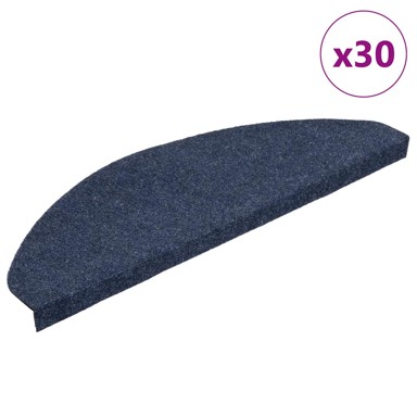 Samoljepljivi otirači za stepenice 30 kom plavi 65x22,5x3,5 cm