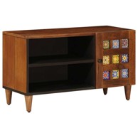 TV ormar s pohranom 80 x 31,5 x 46 cm, čvrsto drvo manga, orah