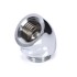 ALPHACOOL Kutni adapter 45° G1/4 AG na G1/4 IG, krom