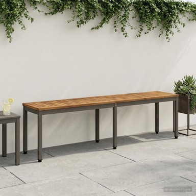 Vrtna klupa 161 x 35 x 45 cm Čvrsto drvo akacije Pravokutni
