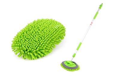 AMIO Četka za pranje vozila od mikrofibre, s priključkom za vodu, teleskopska drška, raspon 120–200 cm