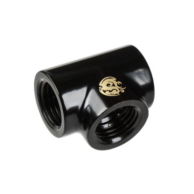 BITSPOWER Adapter T-razdjelnik 3x G1/ 4 inča IG, mat crna