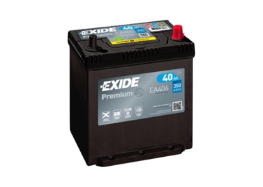 EXIDE Akumulator 40ah D+ EA406 18,7x12,7x22 cm (350A)