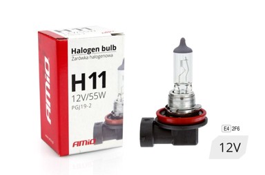 AMIO Halogena žarulja H11, UV filter, E8, 12V, 55W