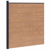 Panel ograde, WPC i aluminij, smeđa