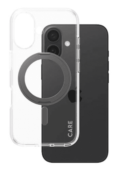 PANZERGLASS Maskica za iPhone 16, Care Kickstand, crna 