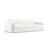 MICADONI HOME Bijela sofa od bouclé tkanine 235 cm Molino, 235x95x72 cm