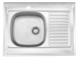 STIL Inox sudoper s ocjeđivačem lijevi 80x60x18 cm