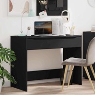 Stol s ladicama 100x50x78 cm konstruirano drvo, crni