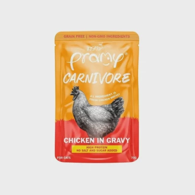 PRAMY CAT Hrana Carnivore, piletina u umaku, 70 g