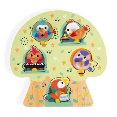 JANOD Puzzle Glazbene Rođendanska zabava, 5 dijelova, 18m+