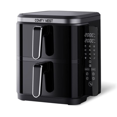 COMFY NEST Digitalna friteza na vrući zrak CN-06177, dvostruka košara, 11 l, 2800 W