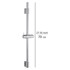 WENKO Zidna tuš šipka od nehrđajućeg čelika u sjajnoj srebrnoj boji 70 cm Classic