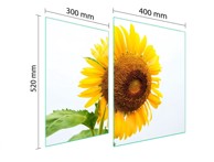 TMK Staklena zaštita za štednjak ili ploču za kuhanje 70 x 52 cm, cvjetovi