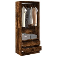 Ormar 80x50x200 cm s 2 ladice, dimljeni hrast