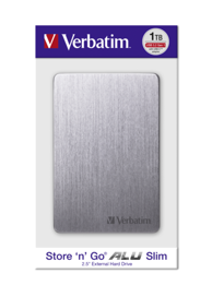 VERBATIM Vanjski tvrdi disk Store n Go 2,5 ALU 1TB USB 3.2 Gen 1 space srebrna