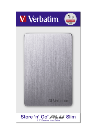 VERBATIM Vanjski tvrdi disk Store n Go 2,5 ALU 1TB USB 3.2 Gen 1 space srebrna