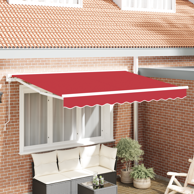 Skrovita tenda 350x200 cm, crvena