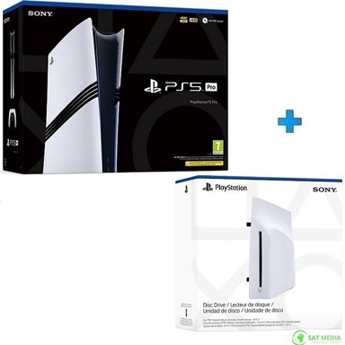 SONY PlayStation 5 Pro konzola 2TB + PS5 čitač diskova Slim D Chassis
