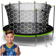 NEO-SPORT Vrtni trampolin 435 cm (14 ft), unutarnja mreža i ljestve