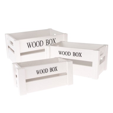 DAKLS Ukrasne drvene kutije za pohranu 3 kom