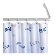 WENKO Bijela univerzalna kutna šipka za zavjesu za tuš ili kadu