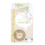 CATHERINE LANSFIELD Dječja posteljina za dječji krevetić 120x150 cm Roarsome Animals svjetlo smeđa