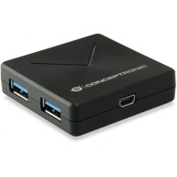 CONCEPTRONIC USB hub, 4-portni, USB-A 3.0, Mini-B, 4× USB-A 3.0