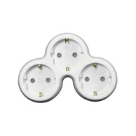 COMMEL Razdjelnik 3-struki 16A, bijelo-siva