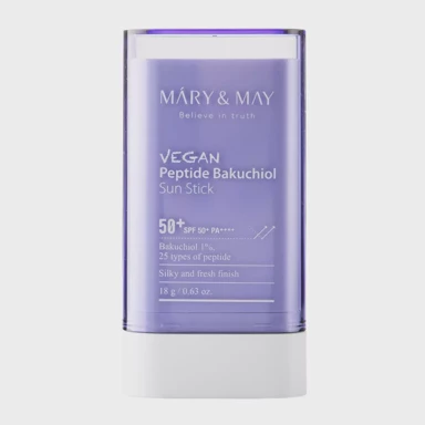 MARY&MAY Krema za sunčanje u stiku Vegan Peptide Bakuchiol Sun Stick SPF50+ PA++++ 18 g