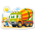 CASTORLAND Konturna puzzle Concrete Mixer, 12 kom., crtići
