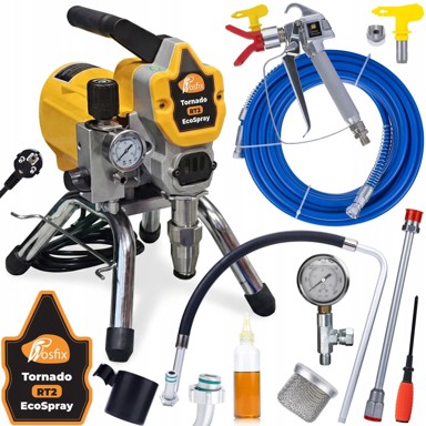 ROSFIX Airless uređaj za prskanje boje Tornado RT2 EcoSpray, 1500 W, 227 bar, 2,2 l/min