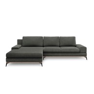 WINDSOR & CO SOFAS Tamnosivi kutni kauč na razvlačenje Planet, lijevi kut, 315x212x87 cm