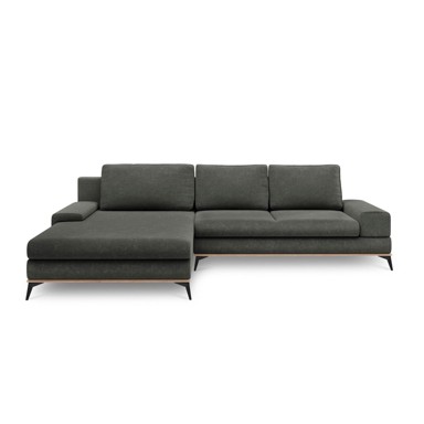 WINDSOR & CO SOFAS Tamnosivi kutni kauč na razvlačenje Planet, lijevi kut, 315x212x87 cm