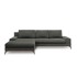WINDSOR & CO SOFAS Tamnosivi kutni kauč na razvlačenje Planet, lijevi kut, 315x212x87 cm