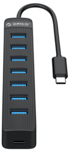 ORICO USB hub TWC3-7A, USB-C,7x USB-A 3.0, crni