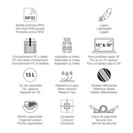 MIQUELRIUS Torba, MR16983, S, 32x43x5,5 cm, zelena