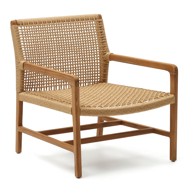 KAVE HOME Drvena vrtna stolica u prirodnoj boji Sabolla