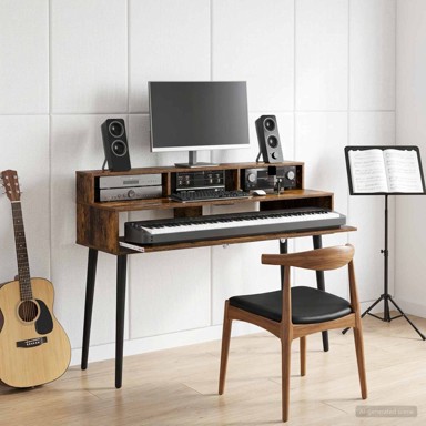 Studio radni stol, 152 x 42,5 x 36 cm, dimljeni hrast