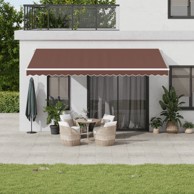 Tenda na automatsko uvlačenje 500 x 350 cm smeđa